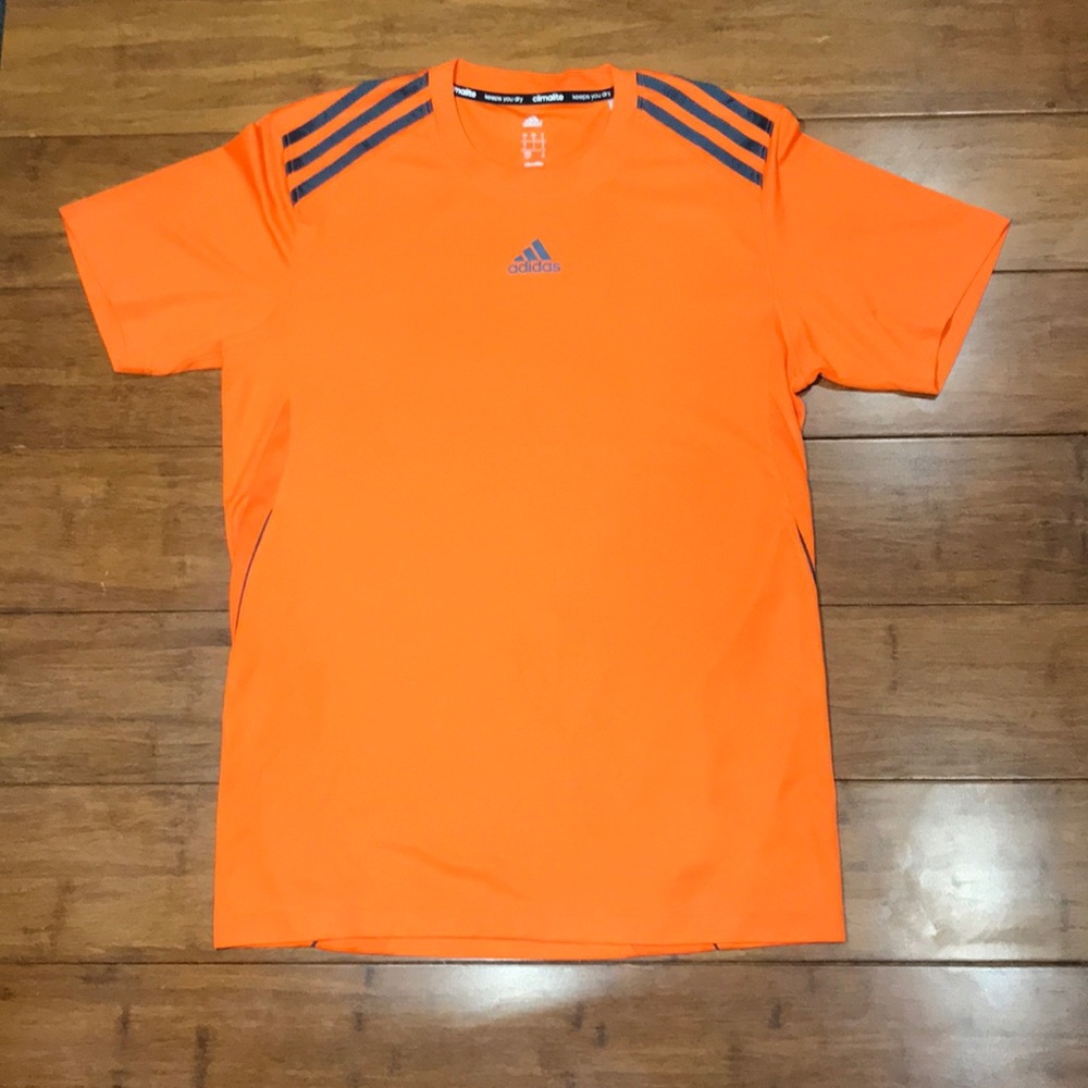 Adidas neon orange athletic shirt